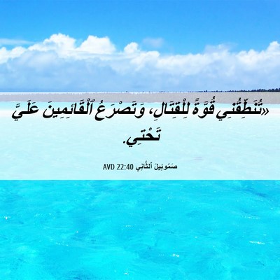 Picture 06 - صَمُوئِيلَ ٱلثَّانِي 22:40 AVD - «تُنَطِّقُنِي قُوَّةً - Bible Verse Picture