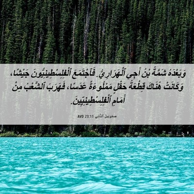 Picture 06 - صَمُوئِيلَ ٱلثَّانِي 23:11 AVD - وَبَعْدَهُ شَمَّةُ بْنُ - Bible Verse Picture