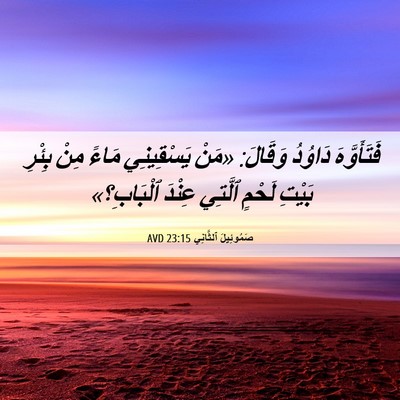 Picture 06 - صَمُوئِيلَ ٱلثَّانِي 23:15 AVD - فَتَأَوَّهَ دَاوُدُ - Bible Verse Picture