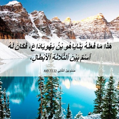 Picture 06 - صَمُوئِيلَ ٱلثَّانِي 23:22 AVD - هَذَا مَا فَعَلَهُ - Bible Verse Picture