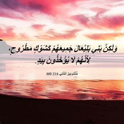 Picture 06 - صَمُوئِيلَ ٱلثَّانِي 23:6 AVD - وَلَكِنَّ بَنِي - Bible Verse Picture
