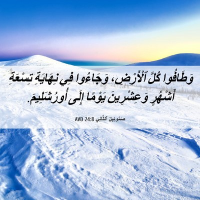 Picture 06 - صَمُوئِيلَ ٱلثَّانِي 24:8 AVD - وَطَافُوا كُلَّ - Bible Verse Picture