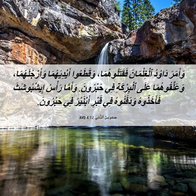 Picture 06 - صَمُوئِيلَ ٱلثَّانِي 4:12 AVD - وَأَمَرَ دَاوُدُ - Bible Verse Picture