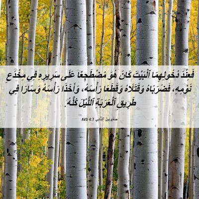Picture 06 - صَمُوئِيلَ ٱلثَّانِي 4:7 AVD - فَعِنْدَ دُخُولِهِمَا - Bible Verse Picture