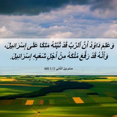 Picture 06 - صَمُوئِيلَ ٱلثَّانِي 5:12 AVD - وَعَلِمَ دَاوُدُ أَنَّ - Bible Verse Picture