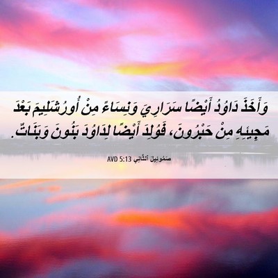 Picture 06 - صَمُوئِيلَ ٱلثَّانِي 5:13 AVD - وَأَخَذَ دَاوُدُ أَيْضًا - Bible Verse Picture