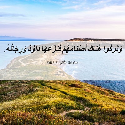 Picture 06 - صَمُوئِيلَ ٱلثَّانِي 5:21 AVD - وَتَرَكُوا هُنَاكَ - Bible Verse Picture