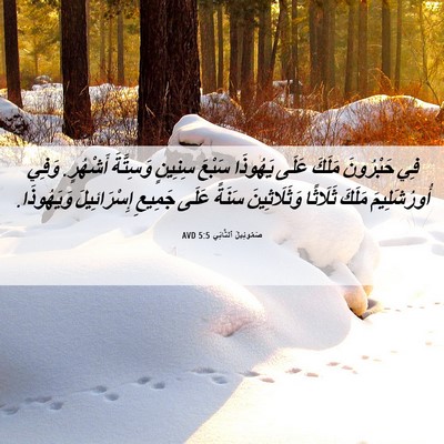 Picture 06 - صَمُوئِيلَ ٱلثَّانِي 5:5 AVD - فِي حَبْرُونَ مَلَكَ عَلَى - Bible Verse Picture