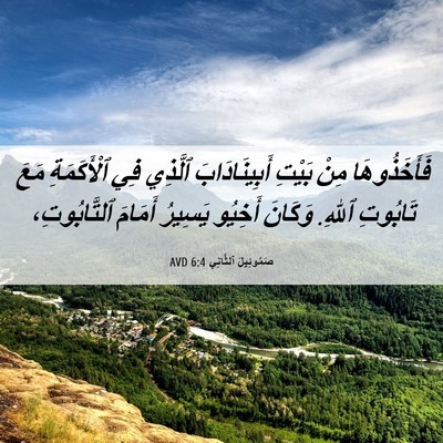Picture 06 - صَمُوئِيلَ ٱلثَّانِي 6:4 AVD - فَأَخَذُوهَا مِنْ بَيْتِ - Bible Verse Picture