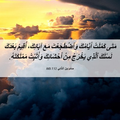 Picture 06 - صَمُوئِيلَ ٱلثَّانِي 7:12 AVD - مَتَى كَمُلَتْ أَيَّامُكَ - Bible Verse Picture