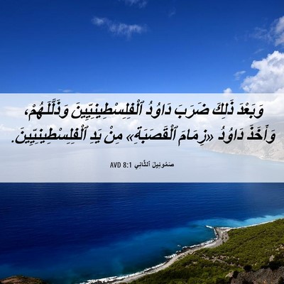 Picture 06 - صَمُوئِيلَ ٱلثَّانِي 8:1 AVD - وَبَعْدَ ذَلِكَ ضَرَبَ - Bible Verse Picture