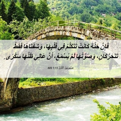 Picture 06 - صَمُوئِيلَ ٱلْأَوَّلُ 1:13 AVD - فَإِنَّ حَنَّةَ كَانَتْ - Bible Verse Picture