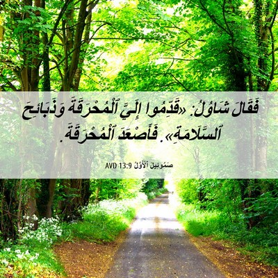 Picture 06 - صَمُوئِيلَ ٱلْأَوَّلُ 13:9 AVD - فَقَالَ شَاوُلُ: - Bible Verse Picture