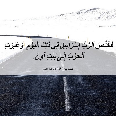 Picture 06 - صَمُوئِيلَ ٱلْأَوَّلُ 14:23 AVD - فَخَلَّصَ ٱلرَّبُّ - Bible Verse Picture