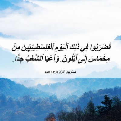Picture 06 - صَمُوئِيلَ ٱلْأَوَّلُ 14:31 AVD - فَضَرَبُوا فِي ذَلِكَ - Bible Verse Picture