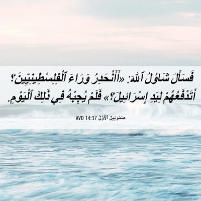 Picture 06 - صَمُوئِيلَ ٱلْأَوَّلُ 14:37 AVD - فَسَأَلَ شَاوُلُ ٱللهَ: - Bible Verse Picture