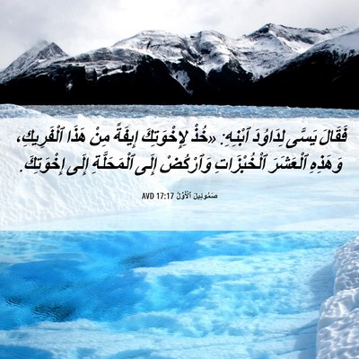 Picture 06 - صَمُوئِيلَ ٱلْأَوَّلُ 17:17 AVD - فَقَالَ يَسَّى لِدَاوُدَ - Bible Verse Picture