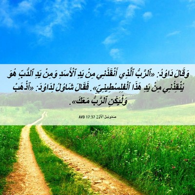 Picture 06 - صَمُوئِيلَ ٱلْأَوَّلُ 17:37 AVD - وَقَالَ دَاوُدُ: «ٱلرَّبُّ - Bible Verse Picture