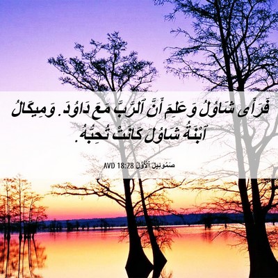 Picture 06 - صَمُوئِيلَ ٱلْأَوَّلُ 18:28 AVD - فَرَأَى شَاوُلُ وَعَلِمَ - Bible Verse Picture