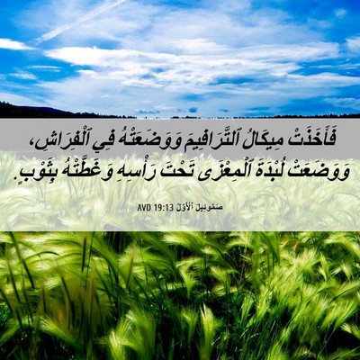Picture 06 - صَمُوئِيلَ ٱلْأَوَّلُ 19:13 AVD - فَأَخَذَتْ مِيكَالُ - Bible Verse Picture
