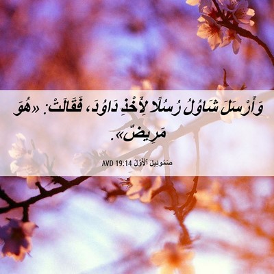 Picture 06 - صَمُوئِيلَ ٱلْأَوَّلُ 19:14 AVD - وَأَرْسَلَ شَاوُلُ - Bible Verse Picture