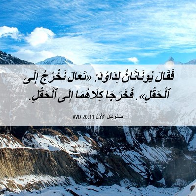 Picture 06 - صَمُوئِيلَ ٱلْأَوَّلُ 20:11 AVD - فَقَالَ يُونَاثَانُ - Bible Verse Picture