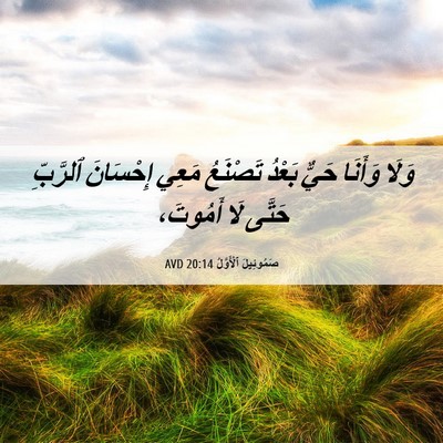 Picture 06 - صَمُوئِيلَ ٱلْأَوَّلُ 20:14 AVD - وَلَا وَأَنَا حَيٌّ بَعْدُ - Bible Verse Picture