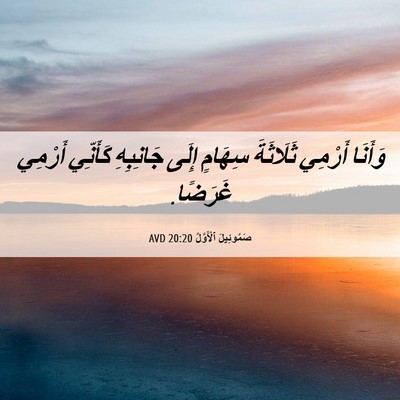 Picture 06 - صَمُوئِيلَ ٱلْأَوَّلُ 20:20 AVD - وَأَنَا أَرْمِي ثَلَاثَةَ - Bible Verse Picture