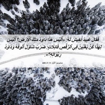 Picture 06 - صَمُوئِيلَ ٱلْأَوَّلُ 21:11 AVD - فَقَالَ عَبِيدُ أَخِيشَ - Bible Verse Picture