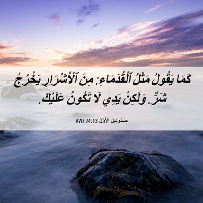 Picture 06 - صَمُوئِيلَ ٱلْأَوَّلُ 24:13 AVD - كَمَا يَقُولُ مَثَلُ - Bible Verse Picture