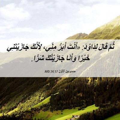 Picture 06 - صَمُوئِيلَ ٱلْأَوَّلُ 24:17 AVD - ثُمَّ قَالَ لِدَاوُدَ: - Bible Verse Picture