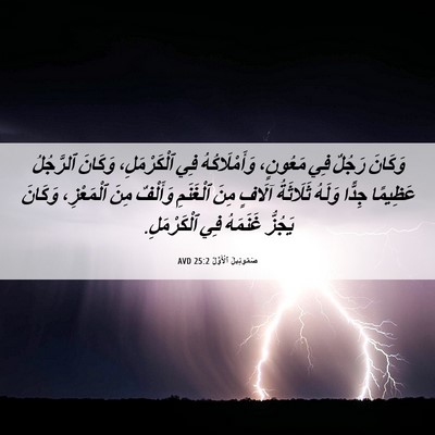 Picture 06 - صَمُوئِيلَ ٱلْأَوَّلُ 25:2 AVD - وَكَانَ رَجُلٌ فِي - Bible Verse Picture