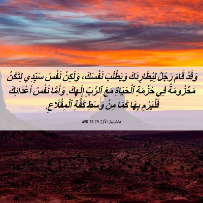 Picture 06 - صَمُوئِيلَ ٱلْأَوَّلُ 25:29 AVD - وَقَدْ قَامَ رَجُلٌ - Bible Verse Picture