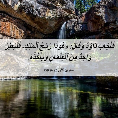 Picture 06 - صَمُوئِيلَ ٱلْأَوَّلُ 26:22 AVD - فَأَجَابَ دَاوُدُ وَقَالَ: - Bible Verse Picture