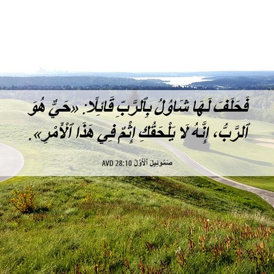 Picture 06 - صَمُوئِيلَ ٱلْأَوَّلُ 28:10 AVD - فَحَلَفَ لَهَا شَاوُلُ - Bible Verse Picture