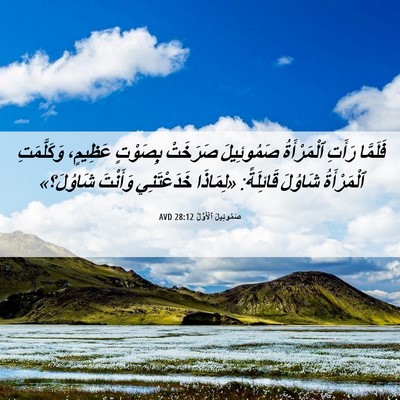 Picture 06 - صَمُوئِيلَ ٱلْأَوَّلُ 28:12 AVD - فَلَمَّا رَأَتِ - Bible Verse Picture