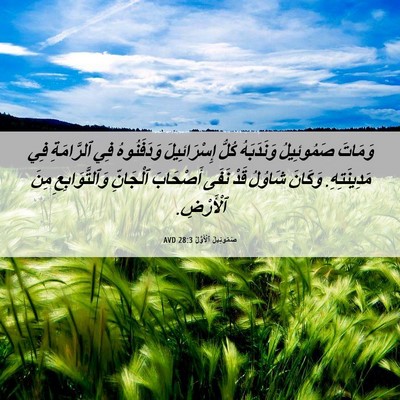 Picture 06 - صَمُوئِيلَ ٱلْأَوَّلُ 28:3 AVD - وَمَاتَ صَمُوئِيلُ - Bible Verse Picture
