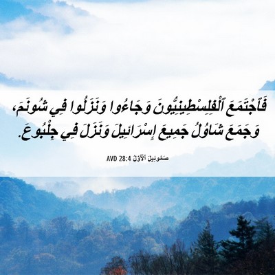 Picture 06 - صَمُوئِيلَ ٱلْأَوَّلُ 28:4 AVD - فَٱجْتَمَعَ - Bible Verse Picture