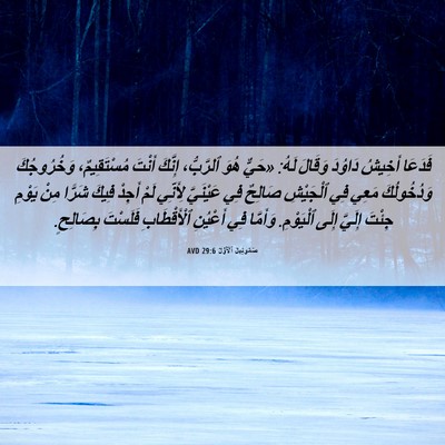 Picture 06 - صَمُوئِيلَ ٱلْأَوَّلُ 29:6 AVD - فَدَعَا أَخِيشُ دَاوُدَ - Bible Verse Picture