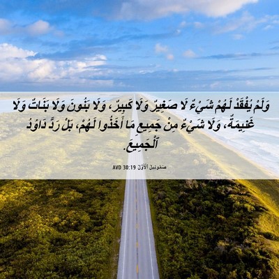 Picture 06 - صَمُوئِيلَ ٱلْأَوَّلُ 30:19 AVD - وَلَمْ يُفْقَدْ لَهُمْ - Bible Verse Picture