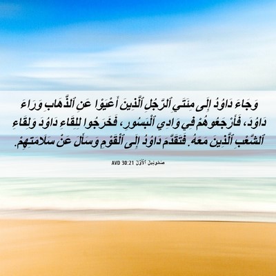 Picture 06 - صَمُوئِيلَ ٱلْأَوَّلُ 30:21 AVD - وَجَاءَ دَاوُدُ إِلَى - Bible Verse Picture