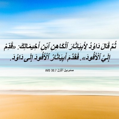 Picture 06 - صَمُوئِيلَ ٱلْأَوَّلُ 30:7 AVD - ثُمَّ قَالَ دَاوُدُ - Bible Verse Picture