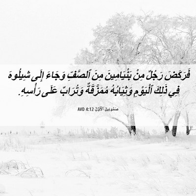 Picture 06 - صَمُوئِيلَ ٱلْأَوَّلُ 4:12 AVD - فَرَكَضَ رَجُلٌ مِنْ - Bible Verse Picture