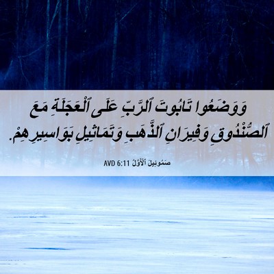 Picture 06 - صَمُوئِيلَ ٱلْأَوَّلُ 6:11 AVD - وَوَضَعُوا تَابُوتَ - Bible Verse Picture