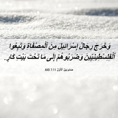 Picture 06 - صَمُوئِيلَ ٱلْأَوَّلُ 7:11 AVD - وَخَرَجَ رِجَالُ - Bible Verse Picture