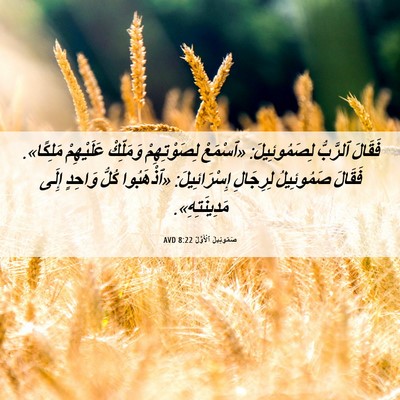 Picture 06 - صَمُوئِيلَ ٱلْأَوَّلُ 8:22 AVD - فَقَالَ ٱلرَّبُّ - Bible Verse Picture