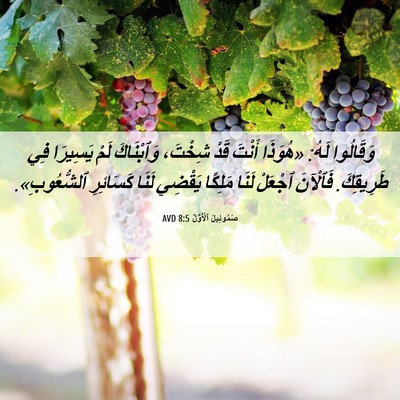 Picture 06 - صَمُوئِيلَ ٱلْأَوَّلُ 8:5 AVD - وَقَالُوا لَهُ: «هُوَذَا - Bible Verse Picture