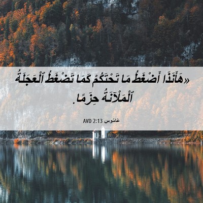 Picture 06 - عَامُوس 2:13 AVD - «هَأَنَذَا أَضْغَطُ مَا - Bible Verse Picture