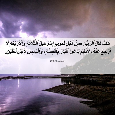 Picture 06 - عَامُوس 2:6 AVD - هَكَذَا قَالَ ٱلرَّبُّ: - Bible Verse Picture