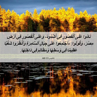 Picture 06 - عَامُوس 3:9 AVD - نَادُوا عَلَى ٱلْقُصُورِ - Bible Verse Picture
